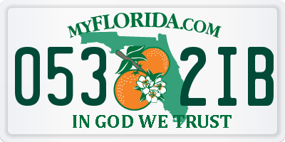 FL license plate 0532IB