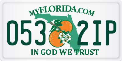 FL license plate 0532IP