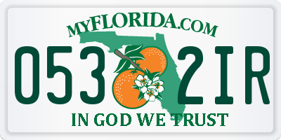 FL license plate 0532IR