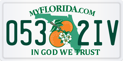 FL license plate 0532IV