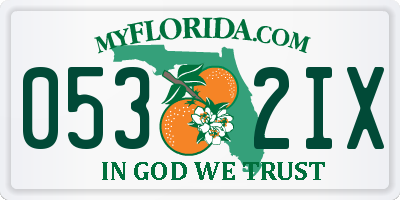 FL license plate 0532IX