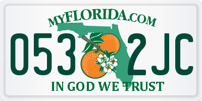 FL license plate 0532JC