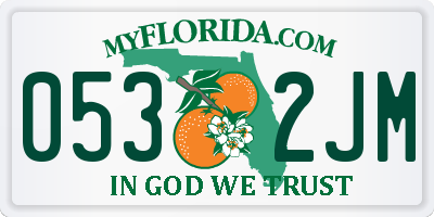 FL license plate 0532JM