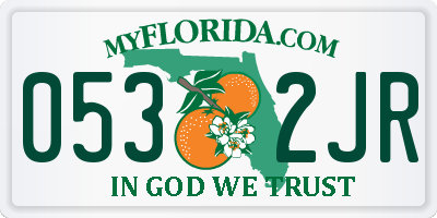 FL license plate 0532JR
