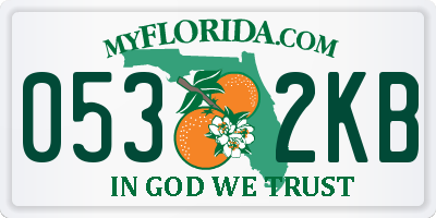 FL license plate 0532KB