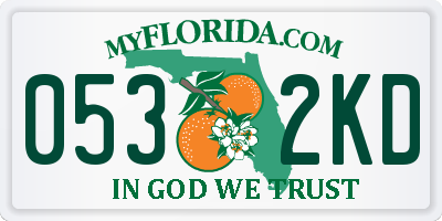 FL license plate 0532KD