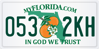 FL license plate 0532KH
