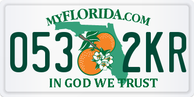 FL license plate 0532KR