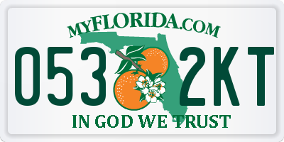 FL license plate 0532KT