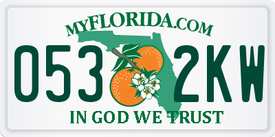FL license plate 0532KW