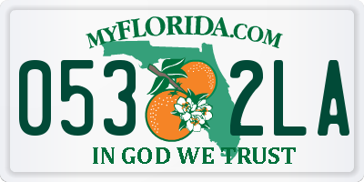 FL license plate 0532LA