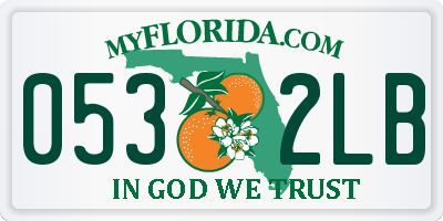 FL license plate 0532LB
