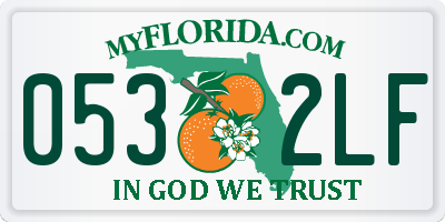 FL license plate 0532LF