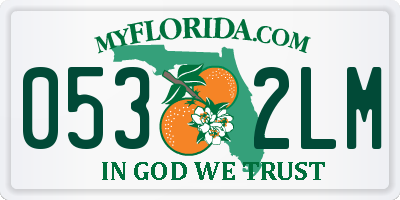 FL license plate 0532LM