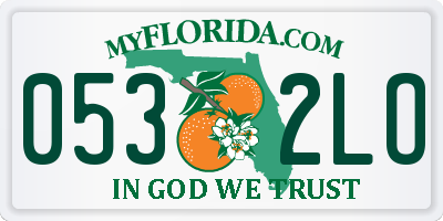 FL license plate 0532LO
