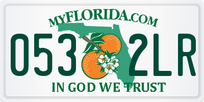 FL license plate 0532LR