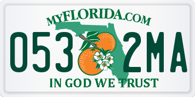 FL license plate 0532MA
