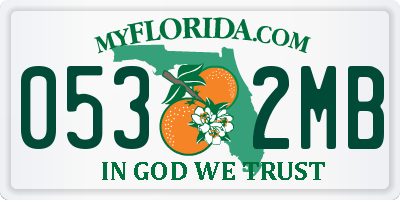 FL license plate 0532MB