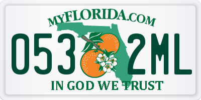 FL license plate 0532ML