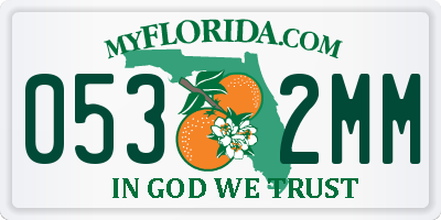 FL license plate 0532MM