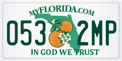 FL license plate 0532MP