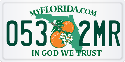 FL license plate 0532MR