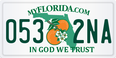 FL license plate 0532NA
