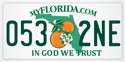 FL license plate 0532NE