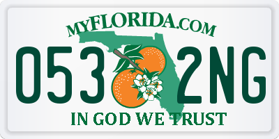 FL license plate 0532NG