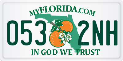 FL license plate 0532NH