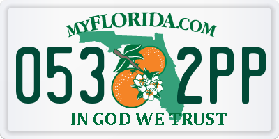 FL license plate 0532PP