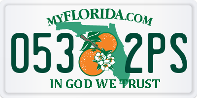 FL license plate 0532PS
