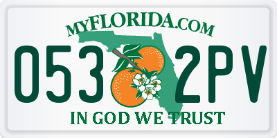 FL license plate 0532PV