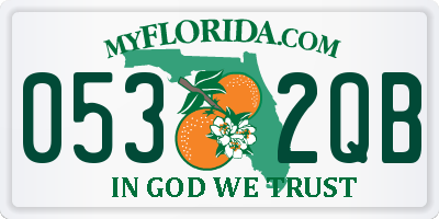 FL license plate 0532QB
