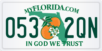 FL license plate 0532QN