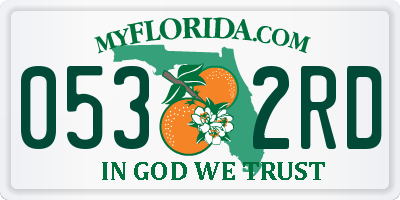 FL license plate 0532RD