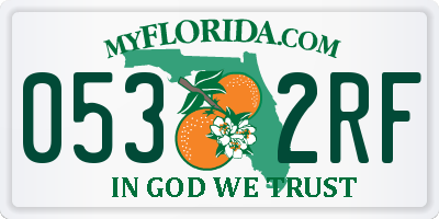 FL license plate 0532RF