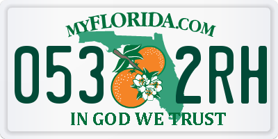 FL license plate 0532RH