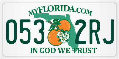 FL license plate 0532RJ