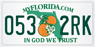 FL license plate 0532RK