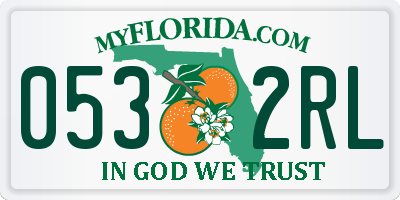 FL license plate 0532RL