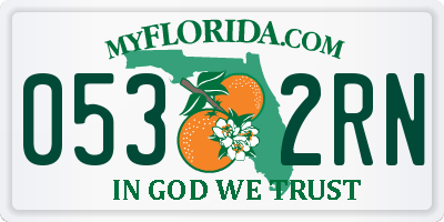 FL license plate 0532RN