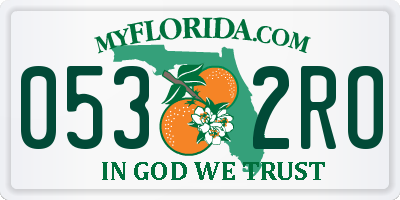 FL license plate 0532RO