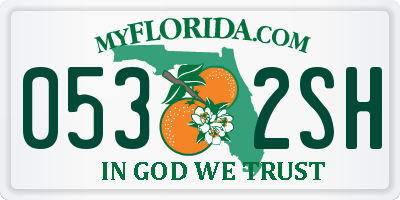 FL license plate 0532SH