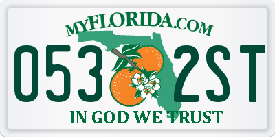 FL license plate 0532ST