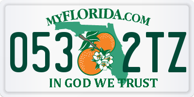 FL license plate 0532TZ