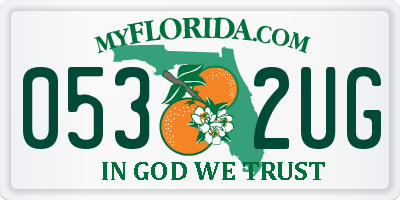 FL license plate 0532UG