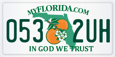 FL license plate 0532UH