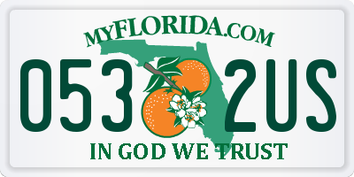 FL license plate 0532US