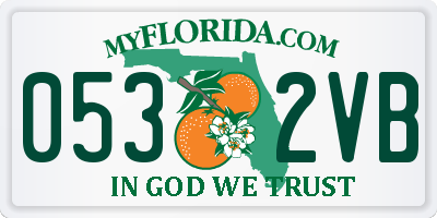 FL license plate 0532VB
